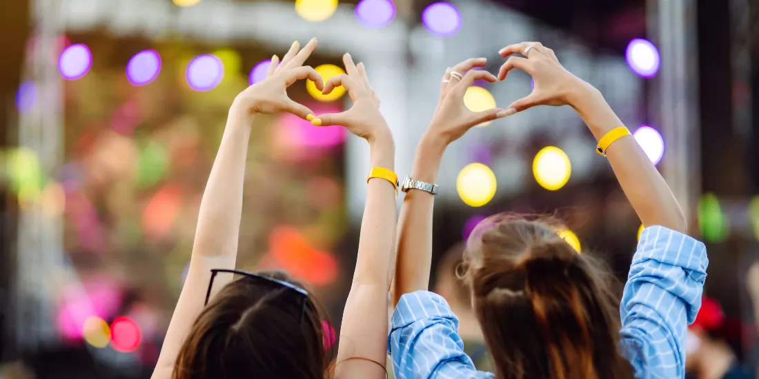 Two people at a concert
