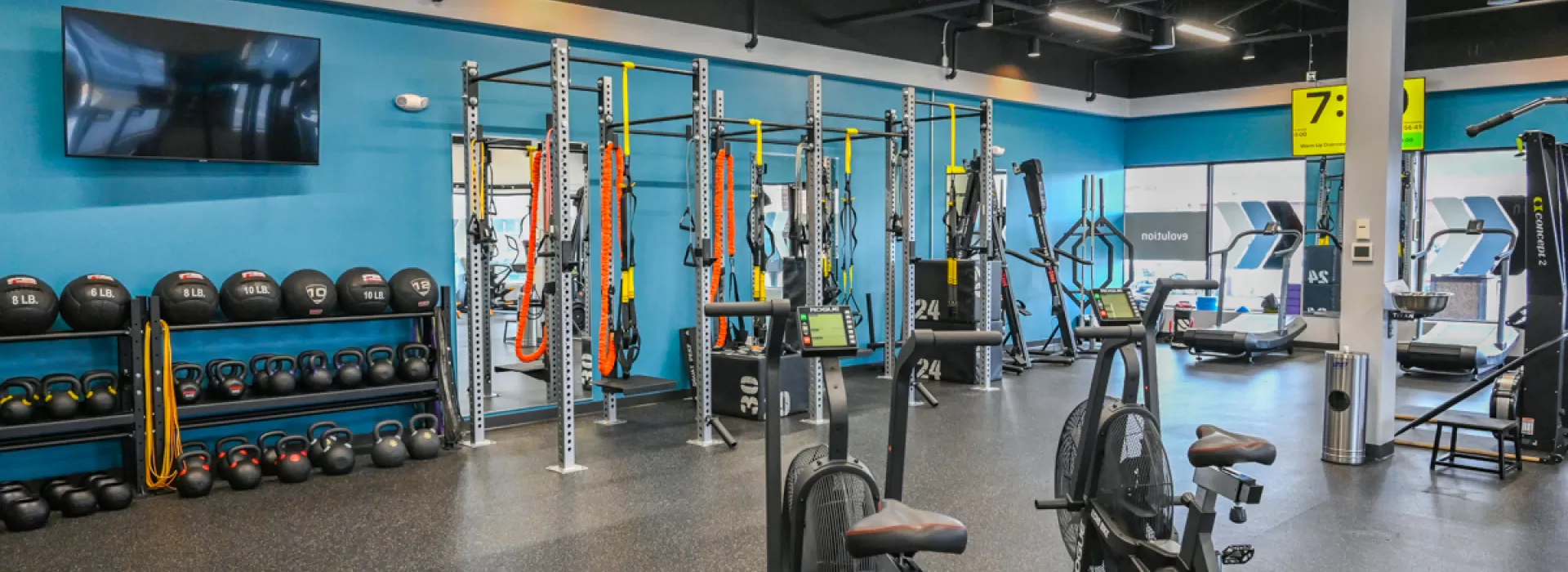 equipment in a gym