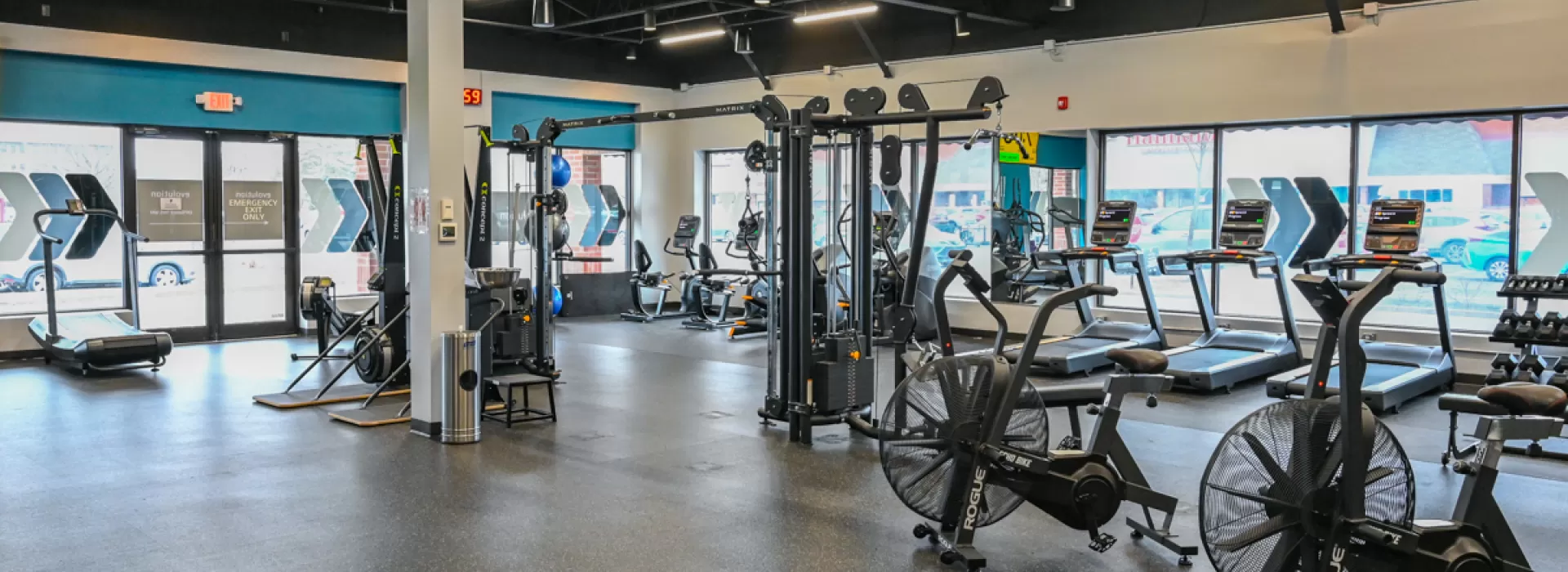 equipment in a gym