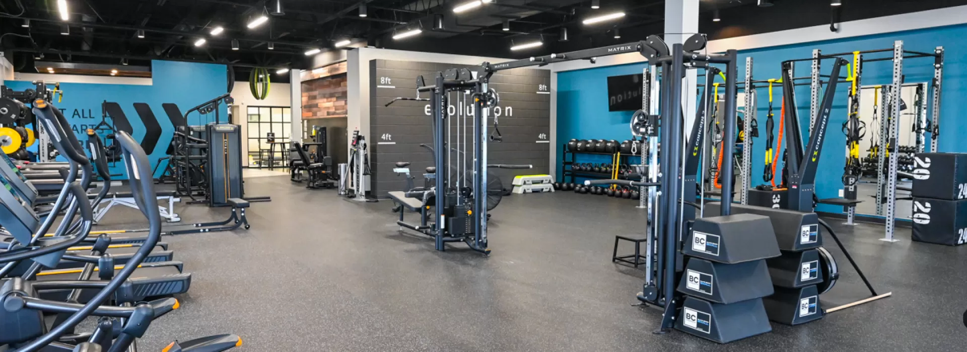 equipment in a gym